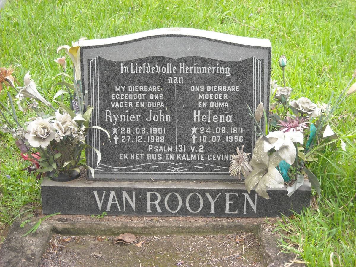 ROOYEN Rynier John, van 1901-1988 &amp; Helene 1911-1996