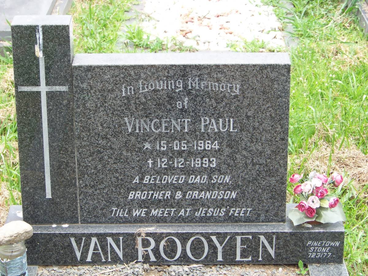 ROOYEN Vincent Paul, van 1964-1993