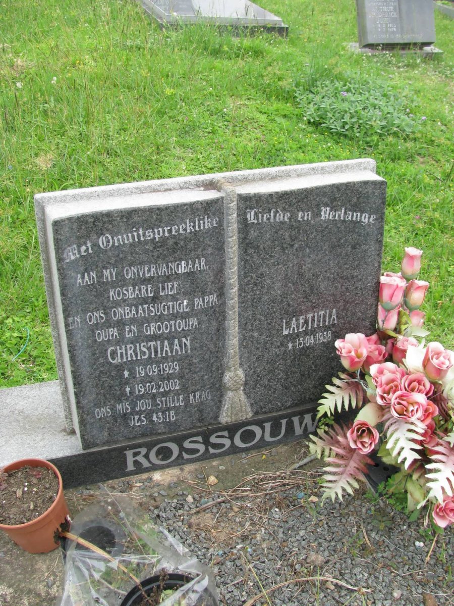 ROSSOUW Christiaan 1929-2002 &amp; Laetitia 1938-