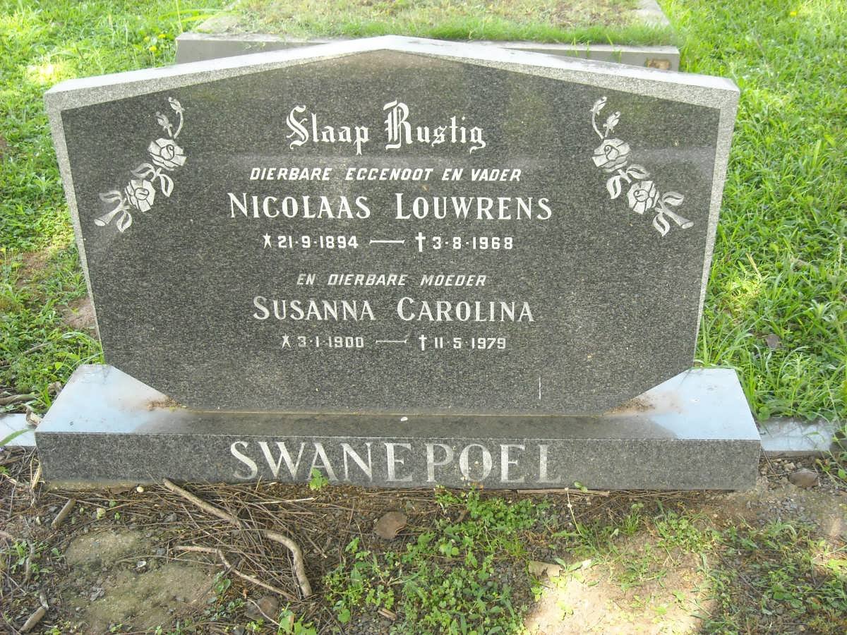 SWANEPOEL Nicolaas Louwrens 1894-1968 &amp; Susanna Carolina 1900-1979