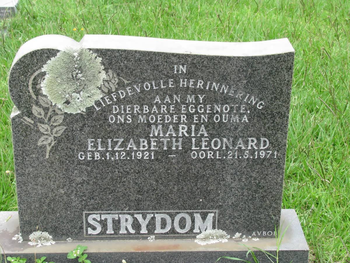 STRYDOM Maria Elizabeth Leonard 1921-1971