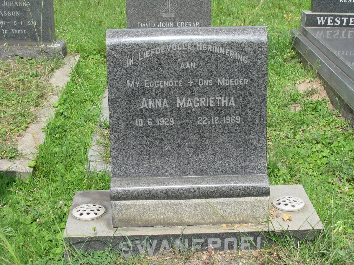 SWANEPOEL Anna Magrietha 1929-1969