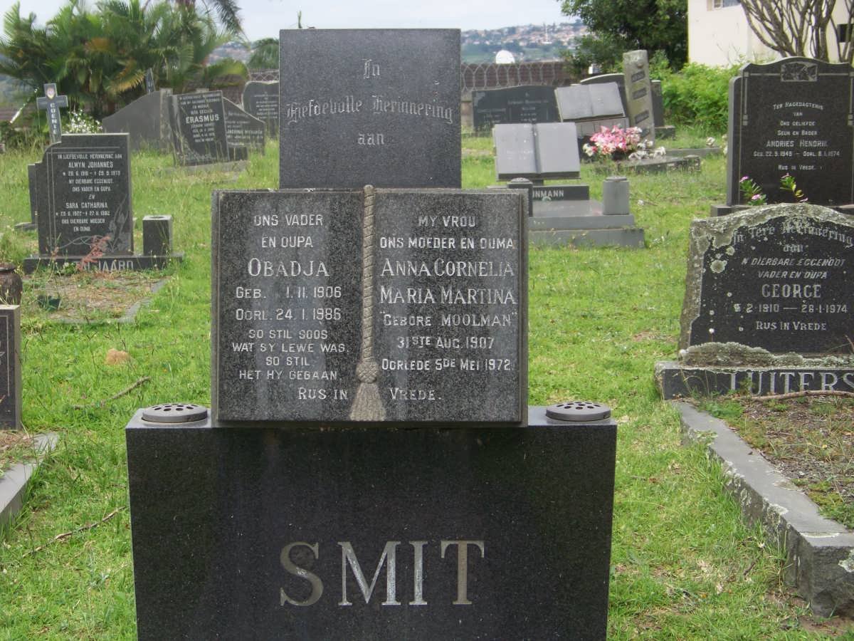 SMIT Obadja 1906-1986 &amp; Anna Cornelia Maria Martina MOOLMAN 1907-1972