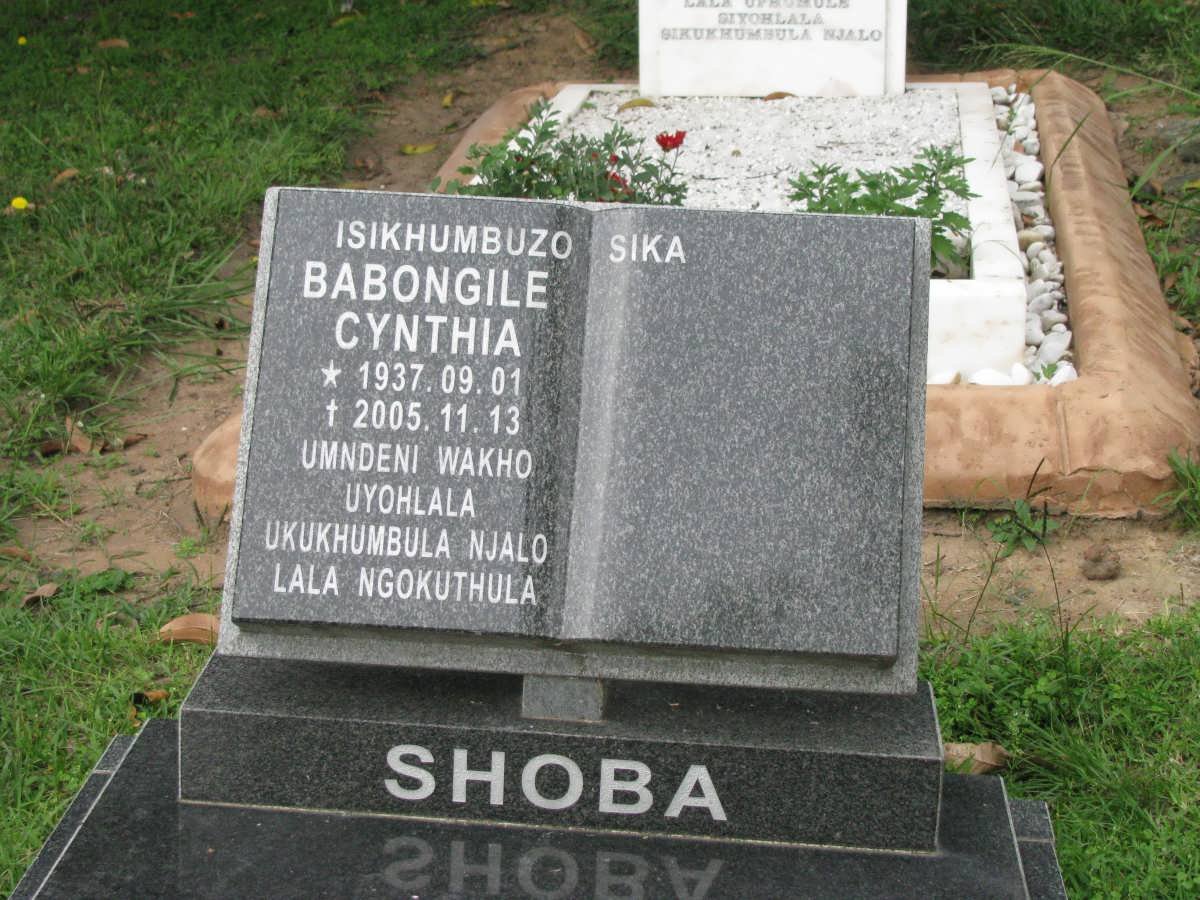 SHOBA Babongile Cynthia 1937-2005