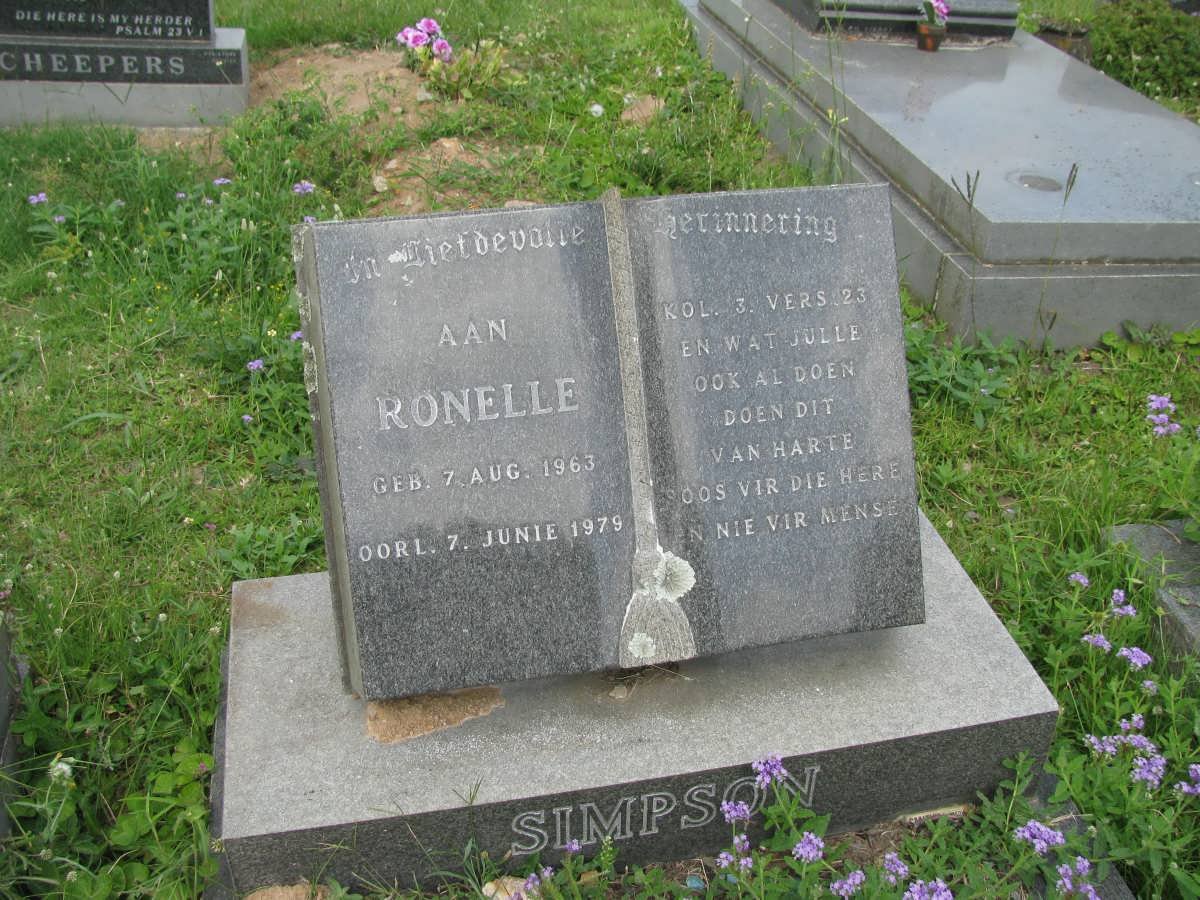 SIMPSON Ronelle 1963-1979