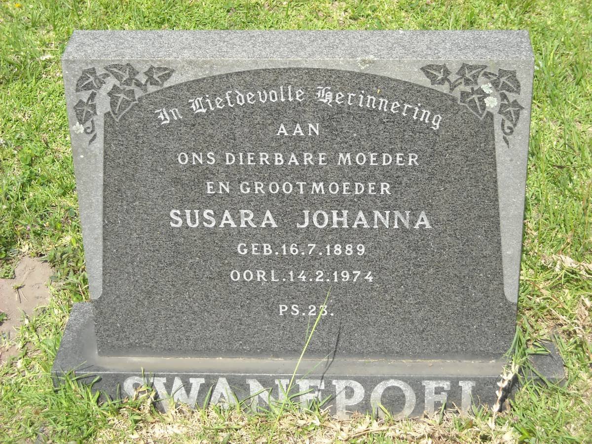 SWANEPOEL Susara Johanna 1889-1974
