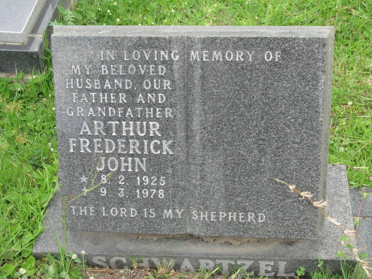 SCHWARTZEL Arthur Frederick John 1925-1978
