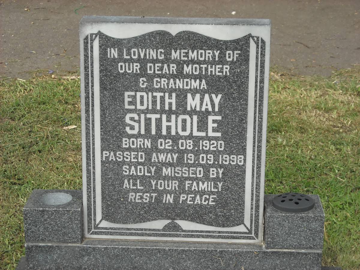 SITTHOLE Edith May 1920-1998