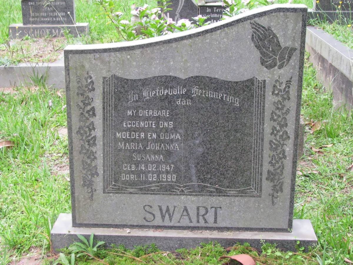 SWART Maria Johanna Susanna 1947-1990