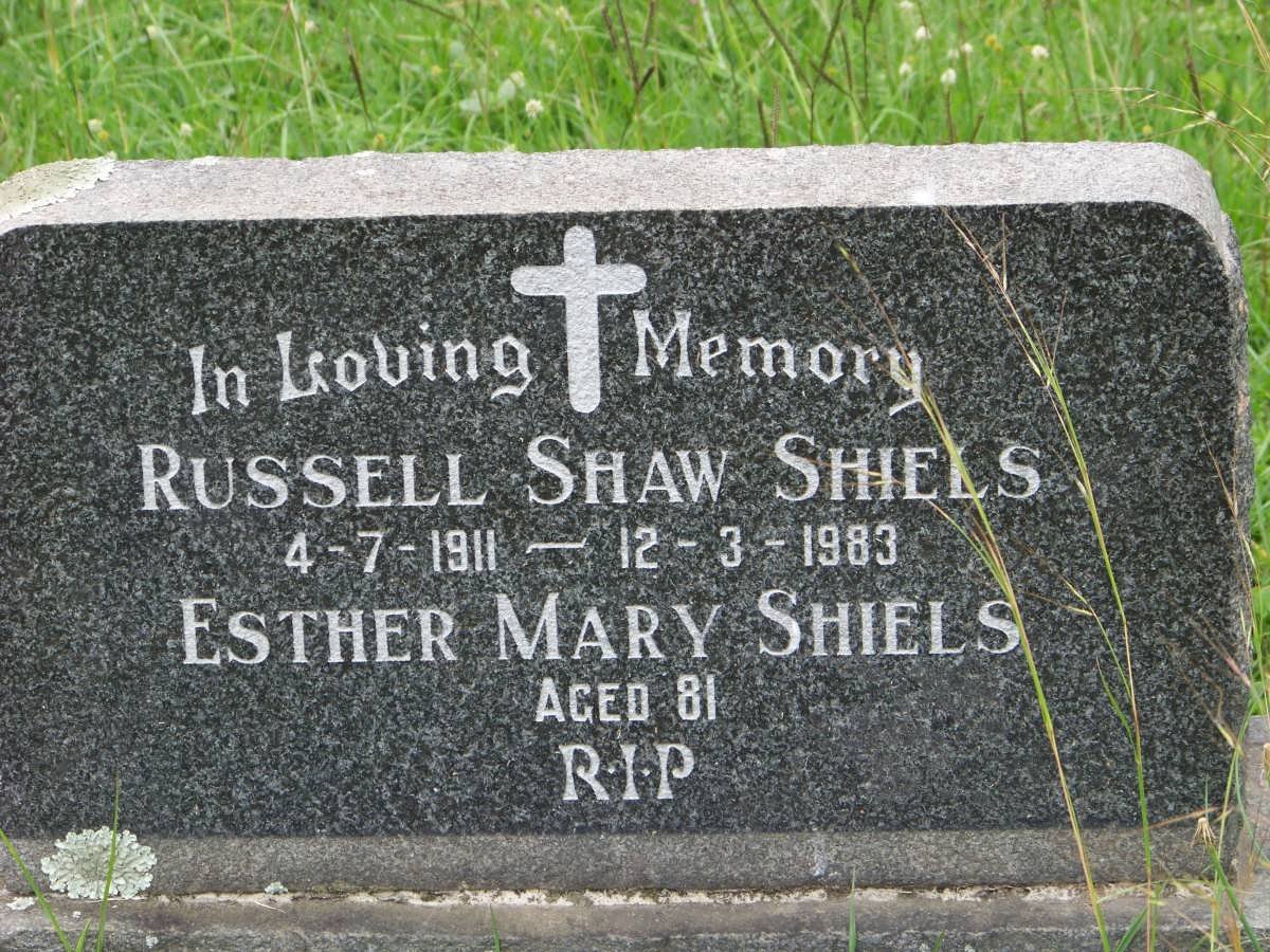 SHIELS Russell Shaw 1911-1983 &amp; Esther Mary