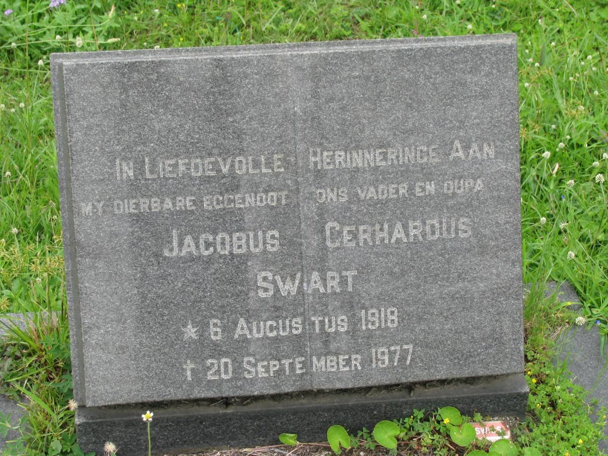 SWART Jacobus Gerhardus 1918-1977