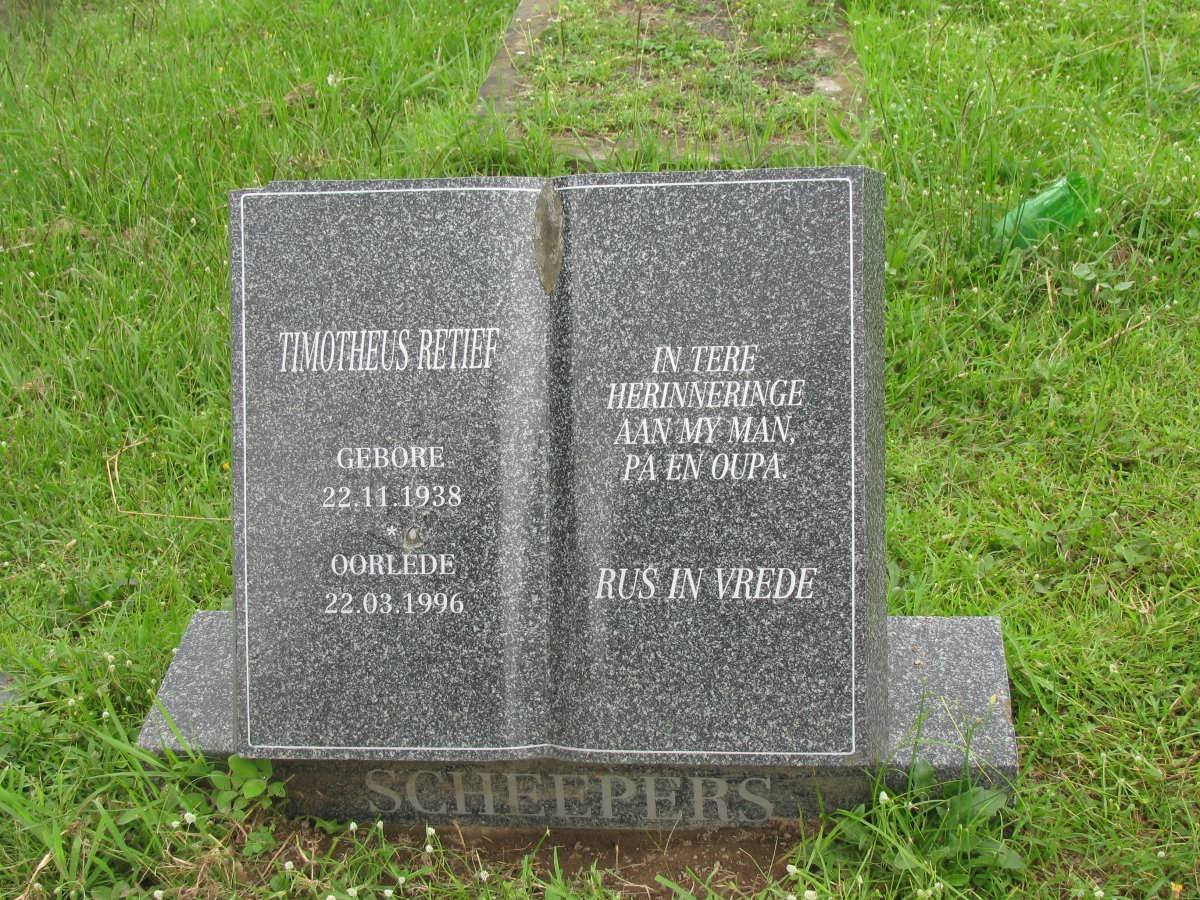 SCHEEPERS Timotheus Retief 1938-1996