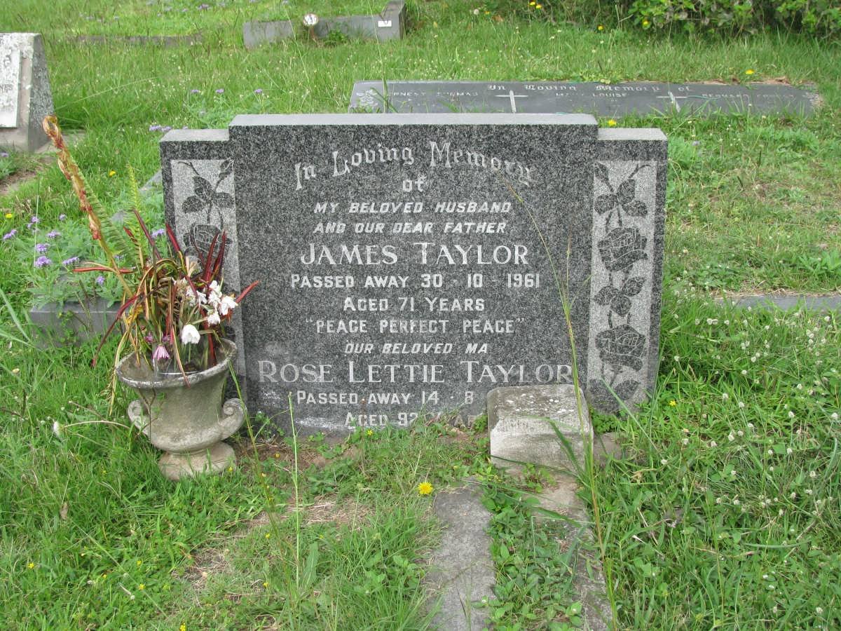 TAYLOR James -1961 &amp; Rose Lettie