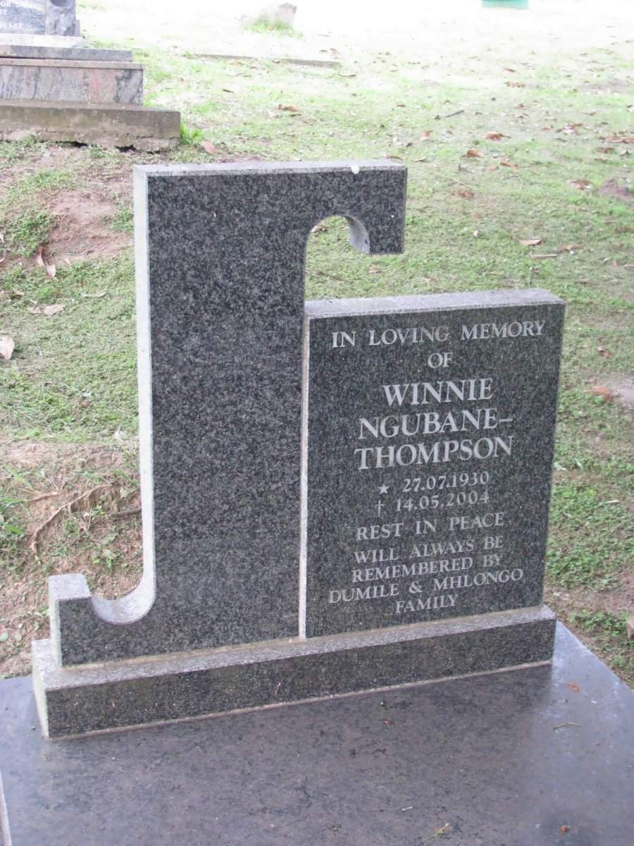 THOMPSON Winnie, Ngubane 1930-2004