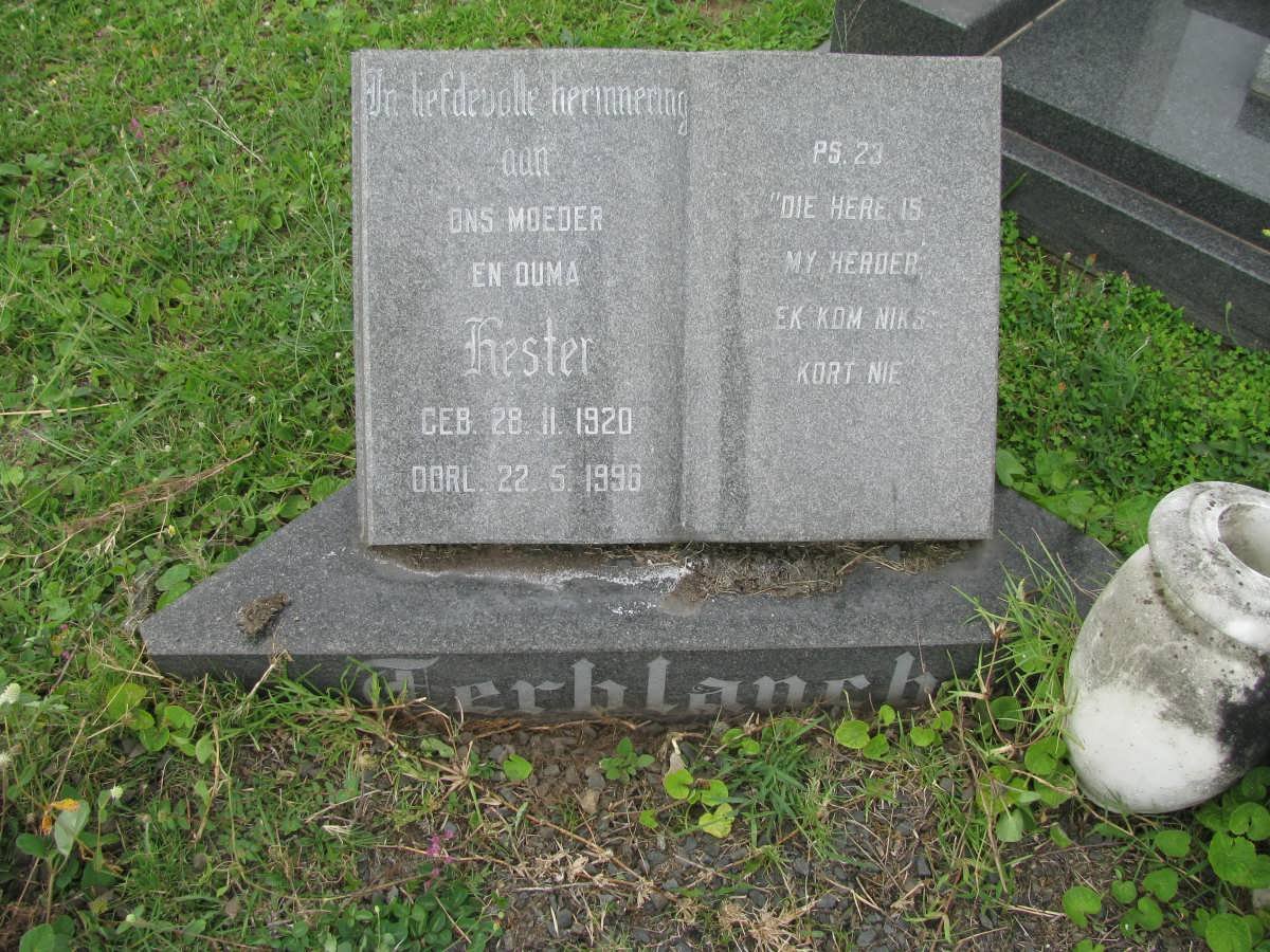 TERBLANCHE Hester 1920-1996