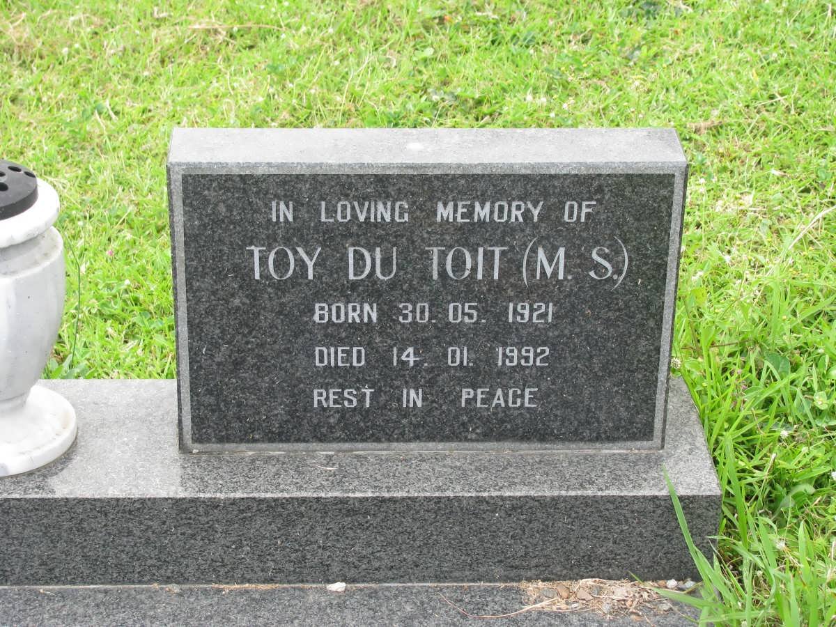 TOIT M.S., du 1921-1992