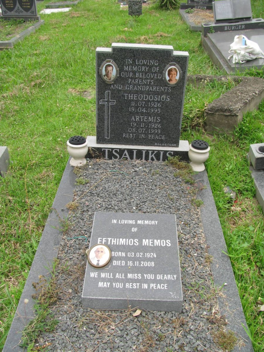 TSALIKIS Theodosis 1926-1995 &amp; Artemis 1926-1993 :: MEMOS Efthimios 1924-2008