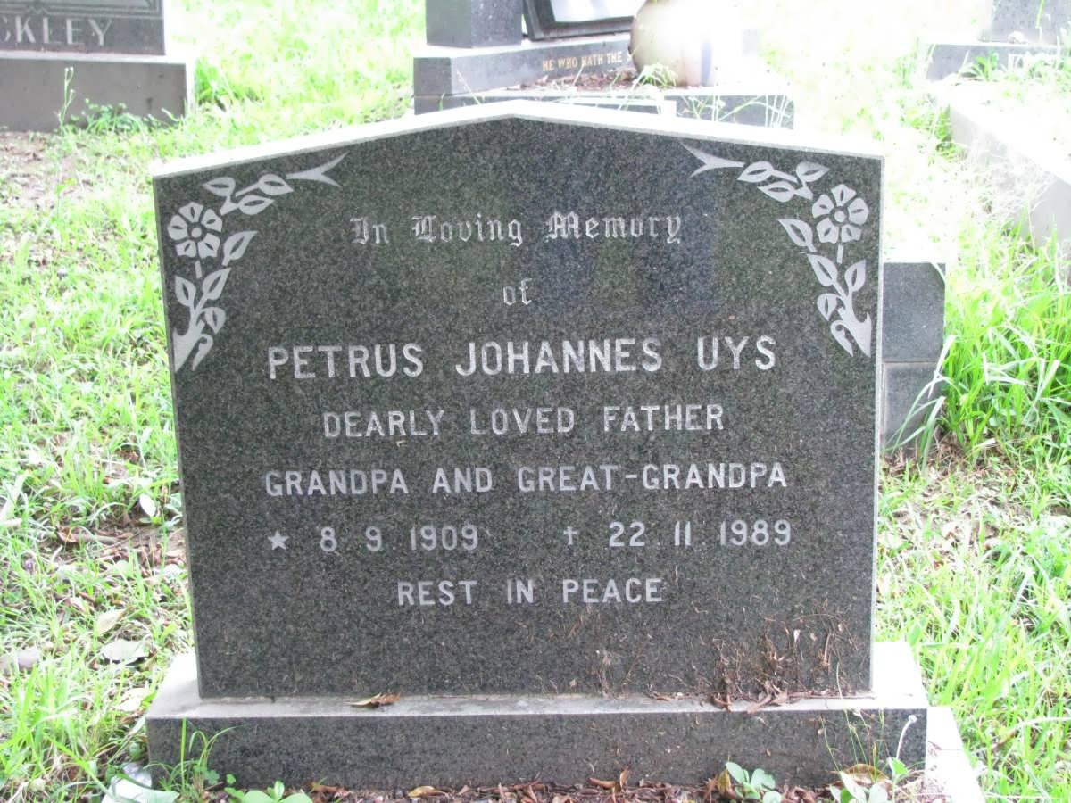 UYS Petrus Johannes 1909-1989