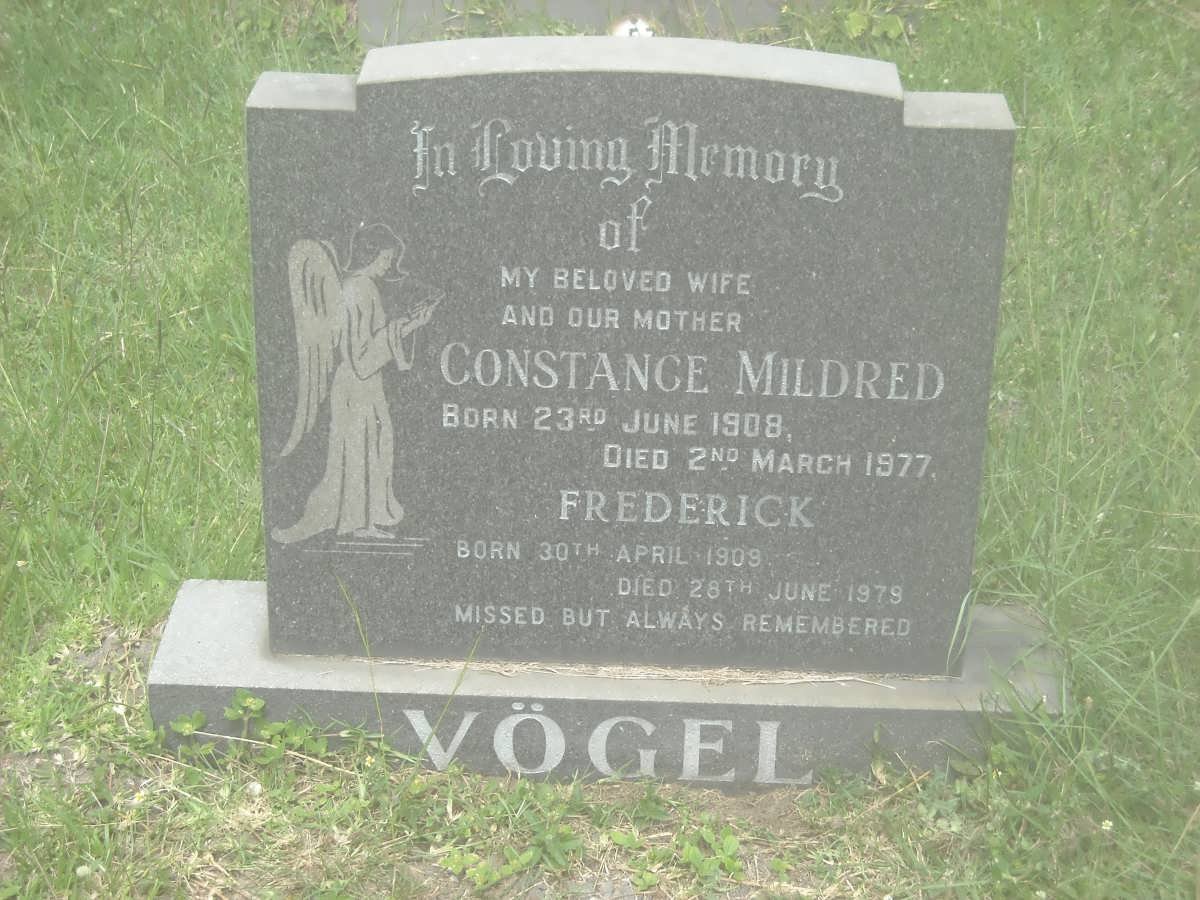 VÖGEL Frederick 1909-1979 &amp; Constance Mildred 1908-1977