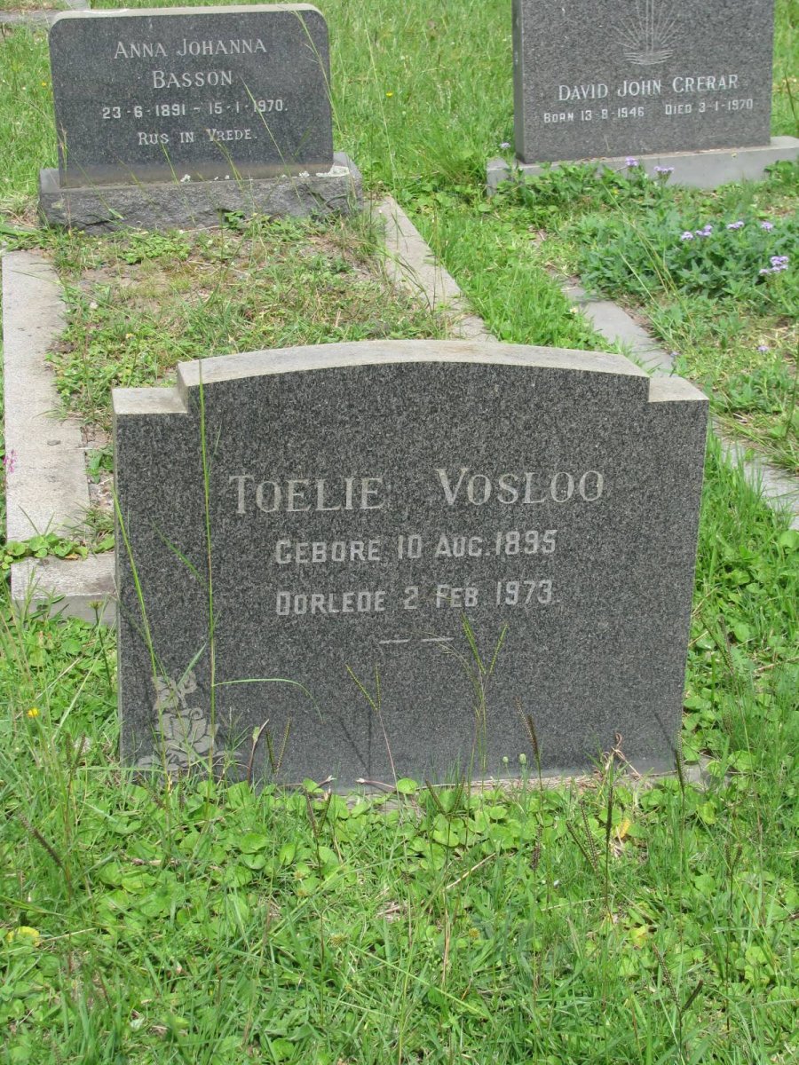 VOSLOO Toelie 1895-1973