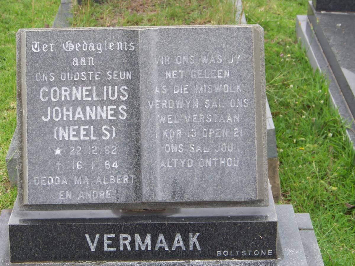 VERMAAK Cornelius Johannes 1962-1984