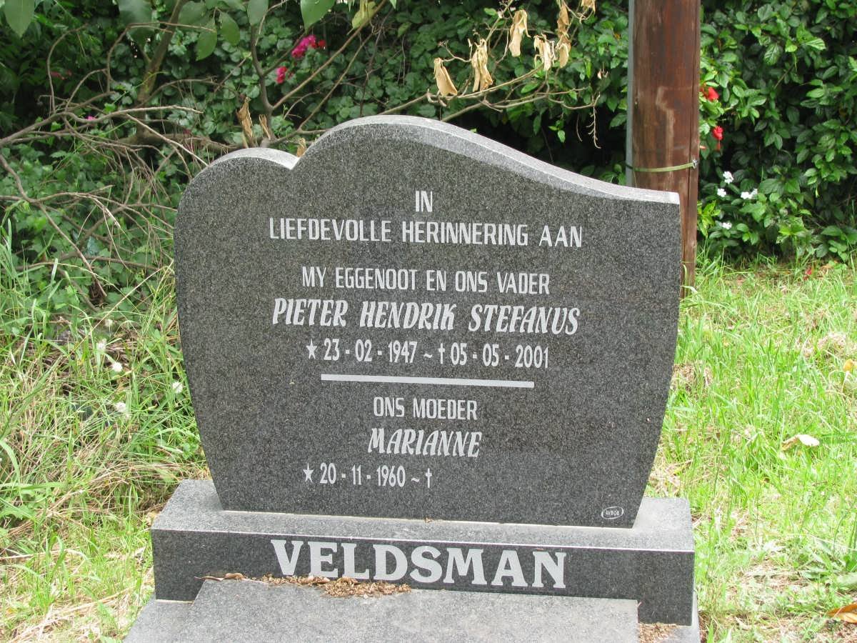 VELDSMAN Pieter Hendrik Stefanus 1947-2001 &amp; Marianne 1960-
