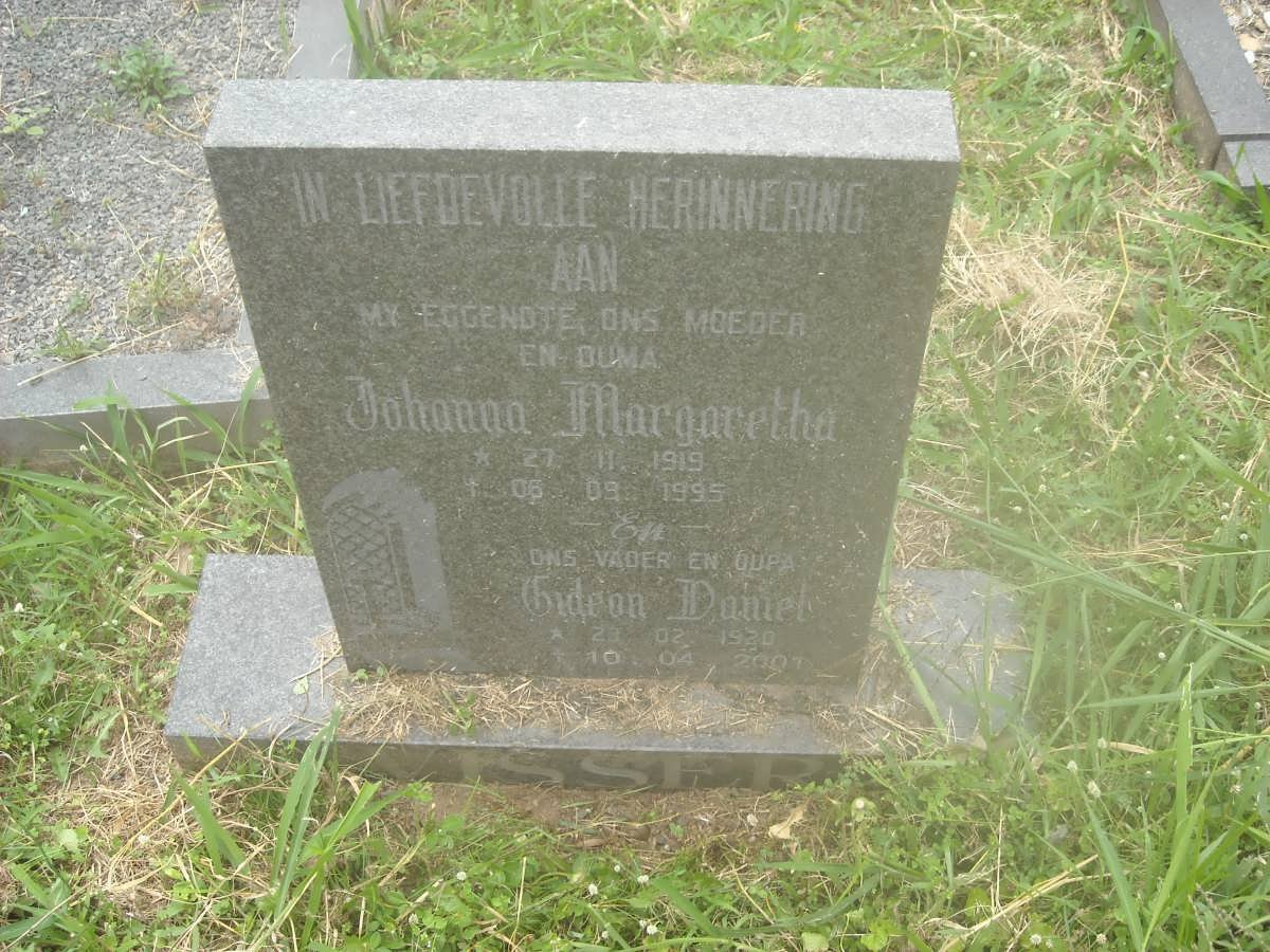 VISSER Gideon Daniel 1920-200? &amp; Johanna Margaretha 1919-1995