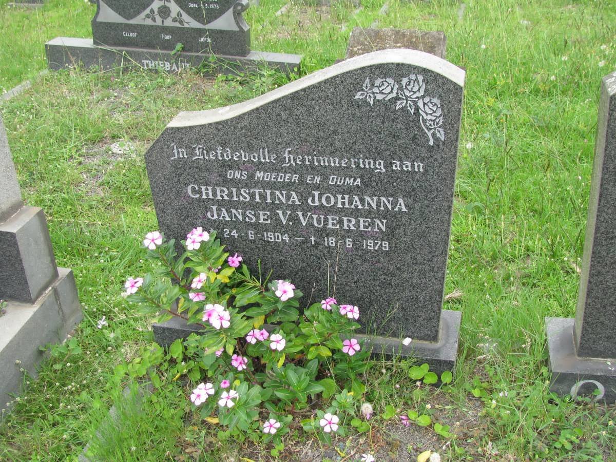 VUEREN Christina Johanna, Janse van 1904-1979