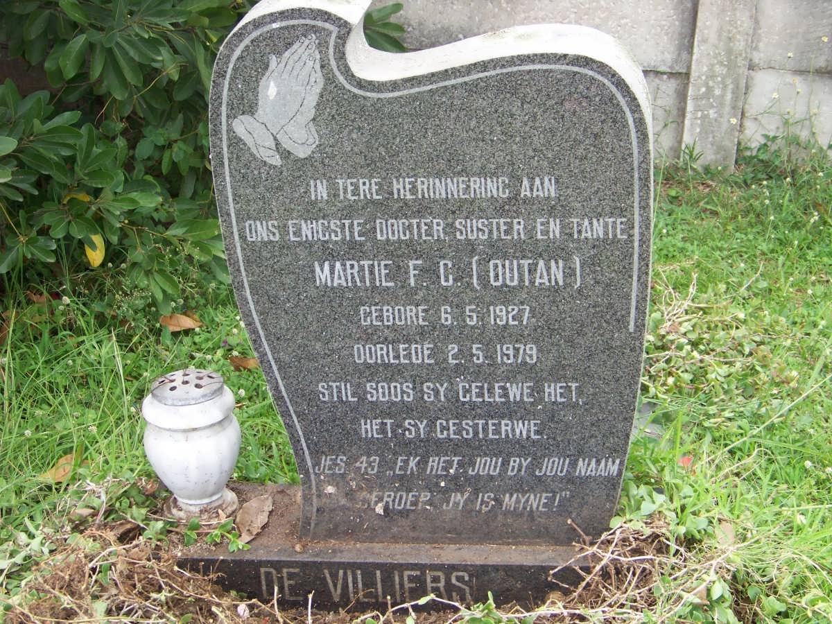 VILLIERS Martie F.C., de 1927-1979
