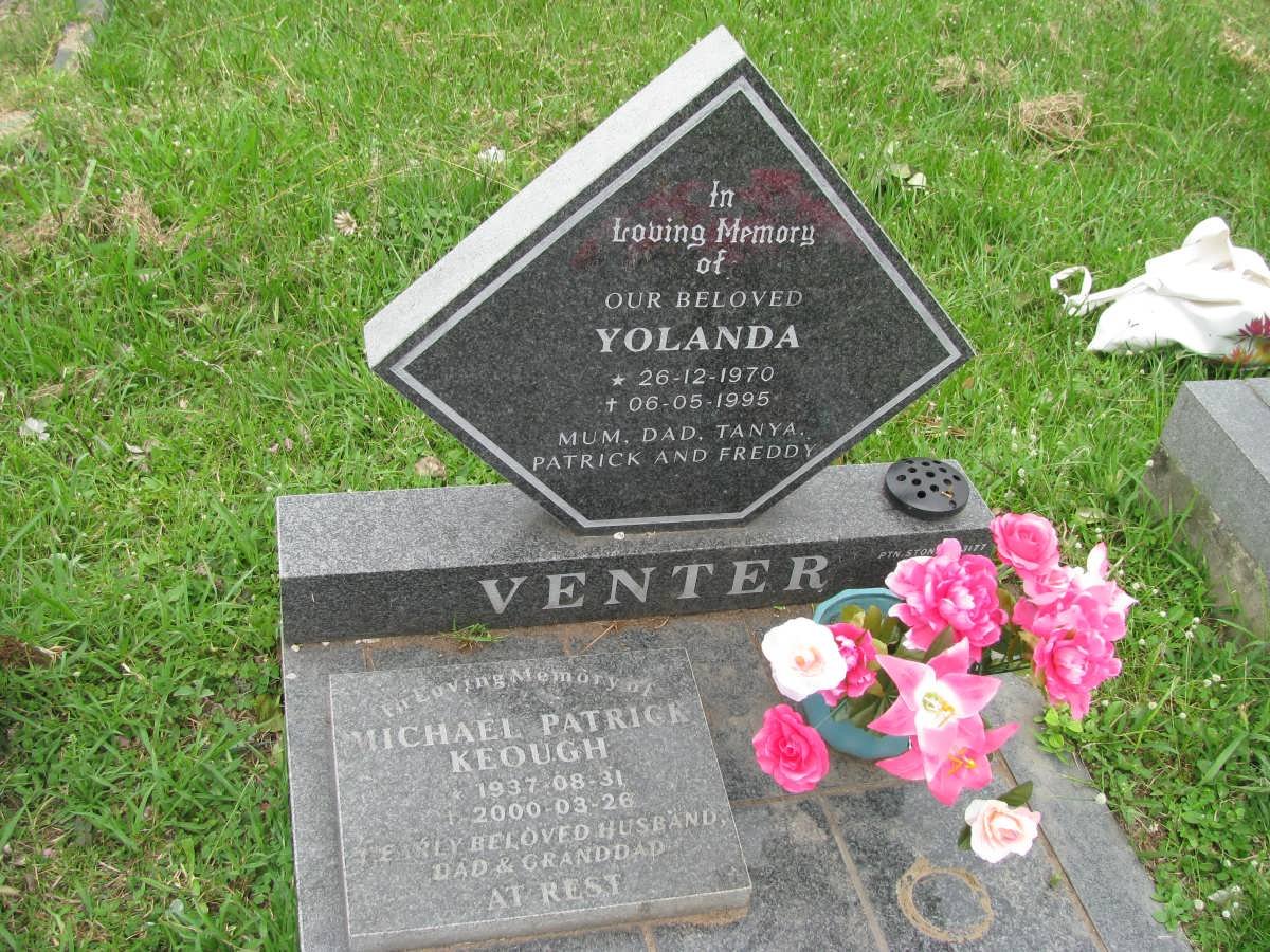 VENTER Michael Patrick Keough 1937-2000 :: VENTER Yolanda 1970-1995