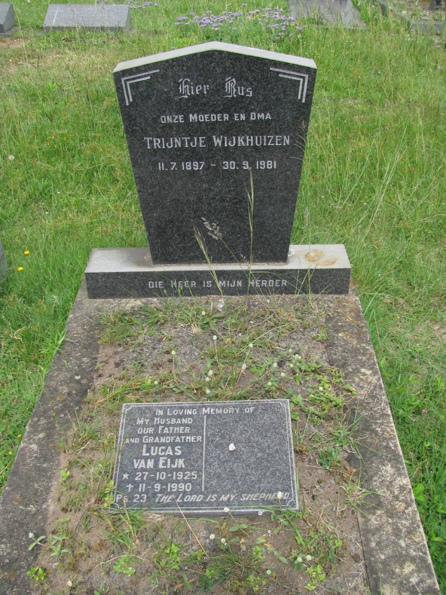 WIJKHUIZEN Trijntje 1897-1981 :: VAN EIJK Lucas 1925-1990