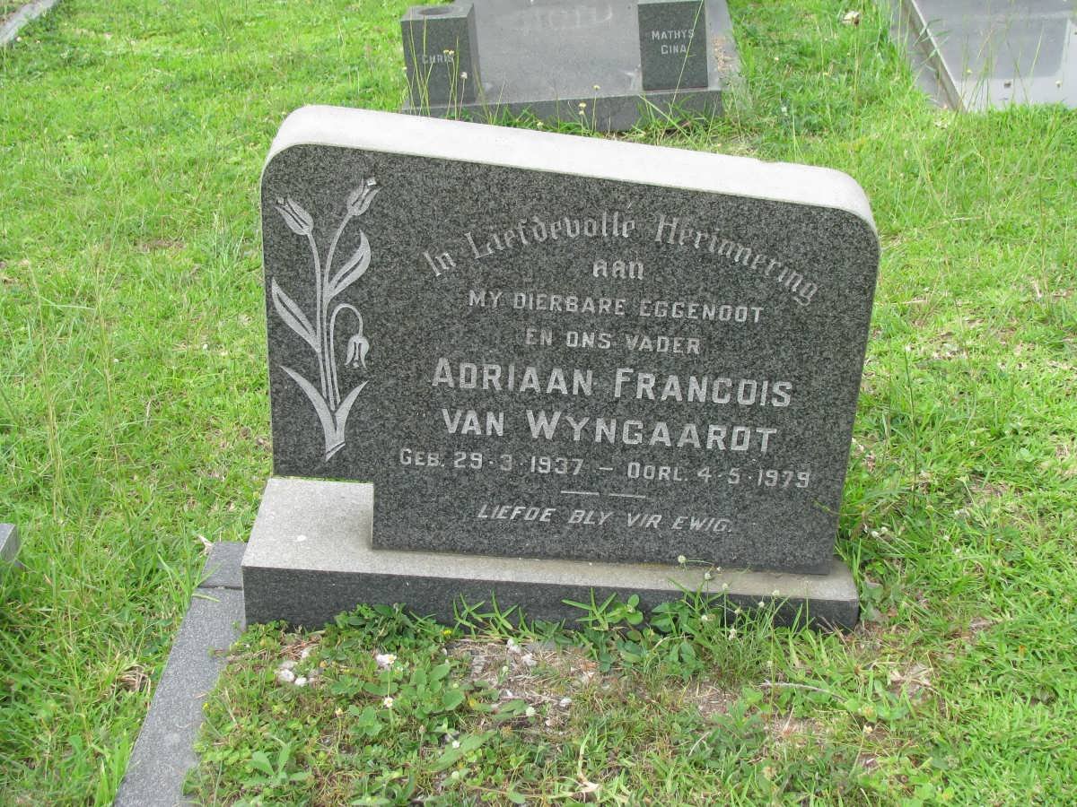 WYNGAARDT Adriaan Francois, van 1937-1979