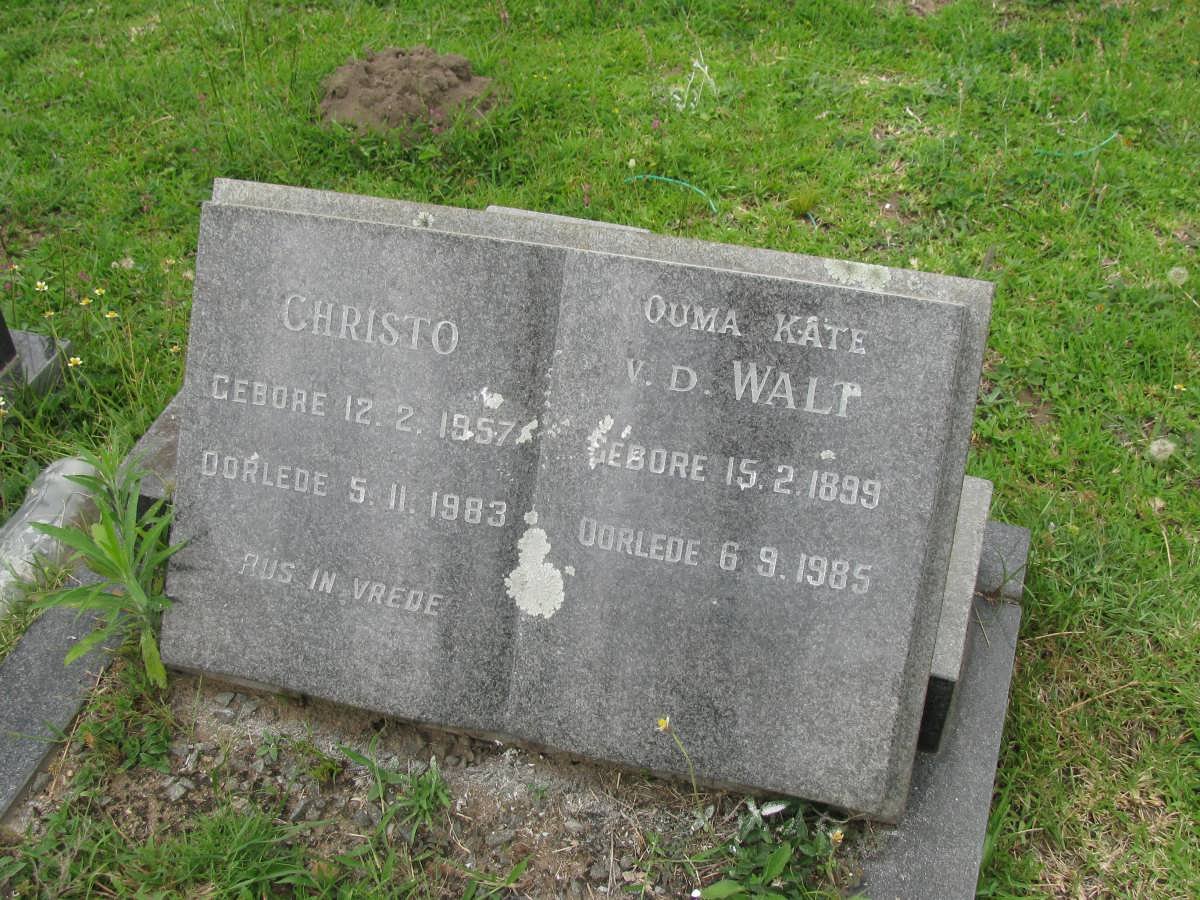 WALT Christo, van der 1957-1983 :: VAN DER WALT Kate 1899-1985