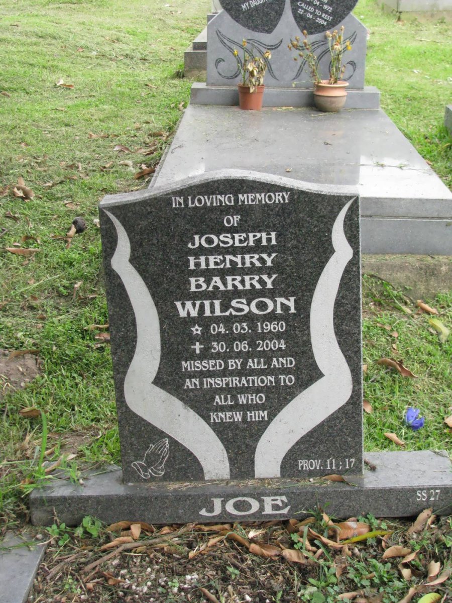 WILSON Joseph Henry Barry 1960-2004