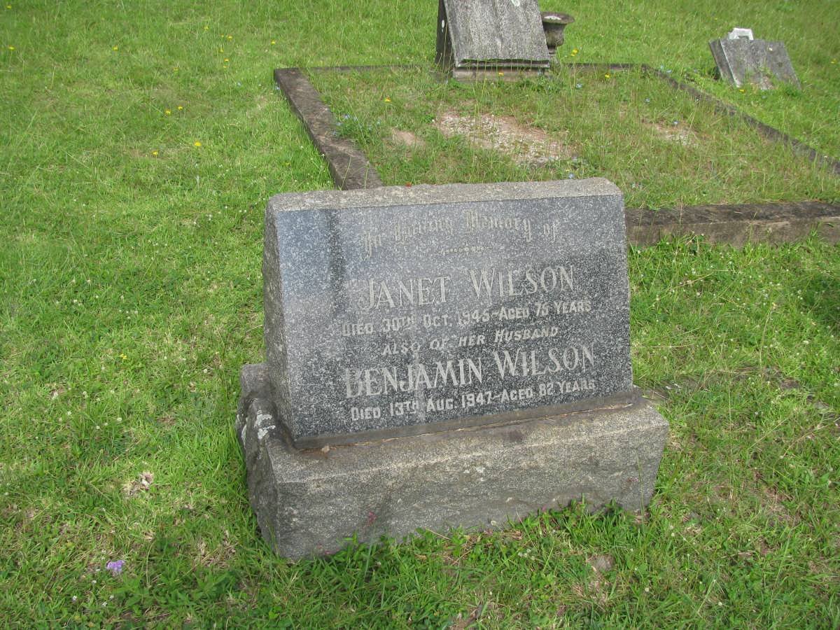WILSON Benjamin -1947 &amp; Janet -1945