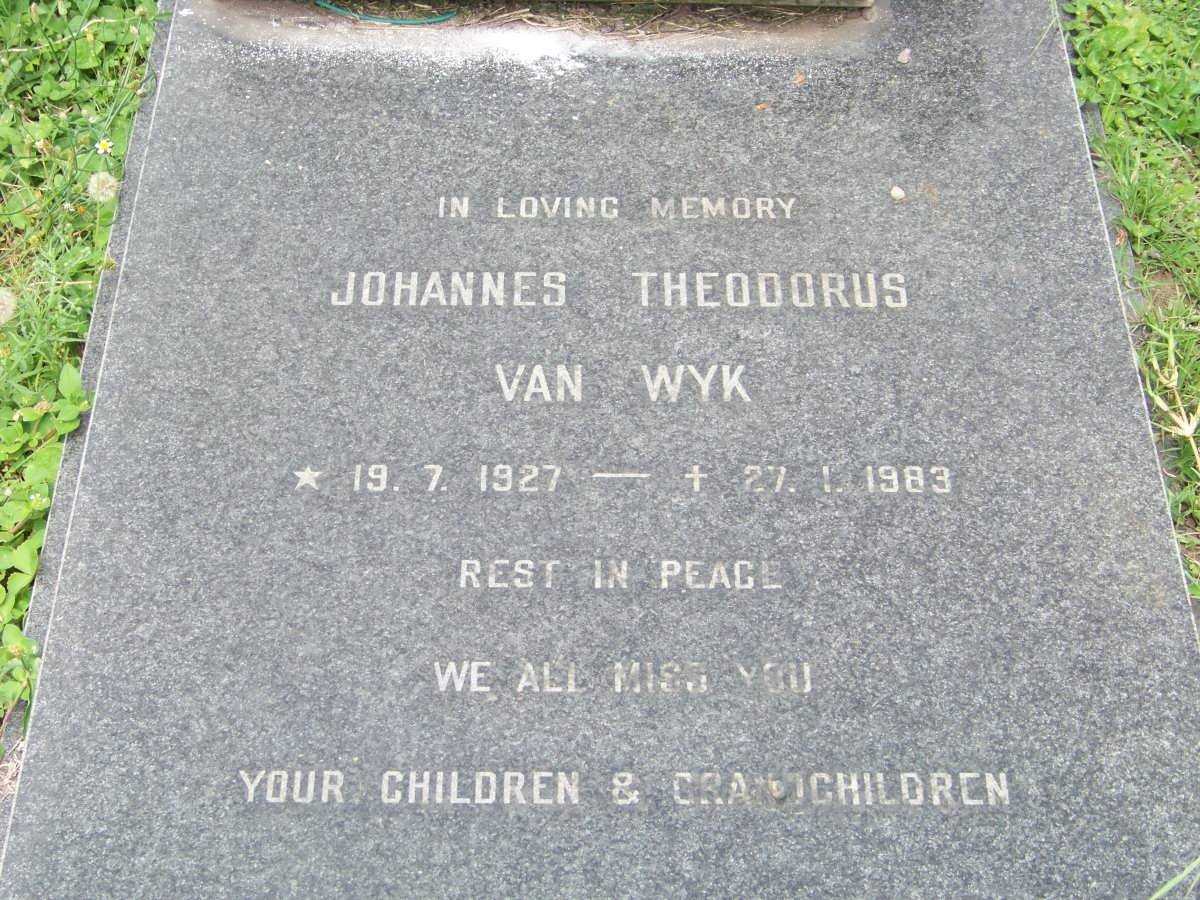 WYK Johannes Theodorus, van 1927-1983