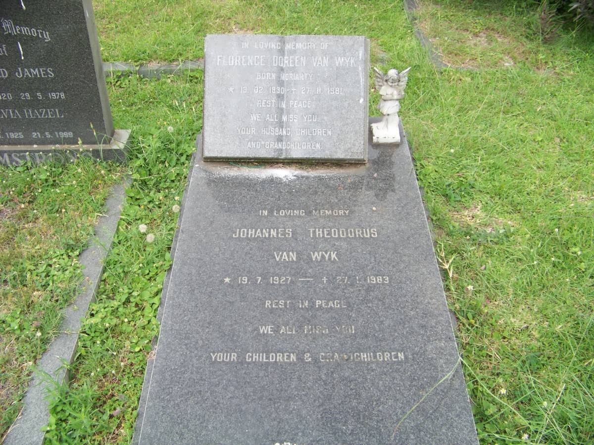 WYK Johannes Theodorus, van 1927-1983 &amp; Florence Doreen MORIARTY 1930-1981