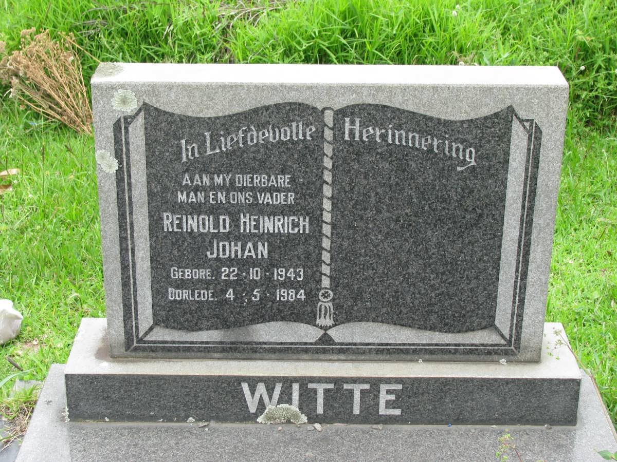 WITTE Reinold Heinreich Johan 1943-1984