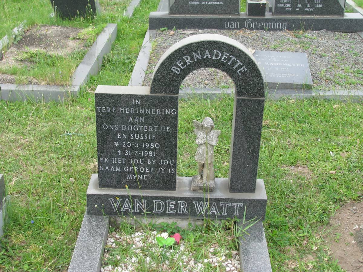 WATT Bernadette, van der 1980-1981