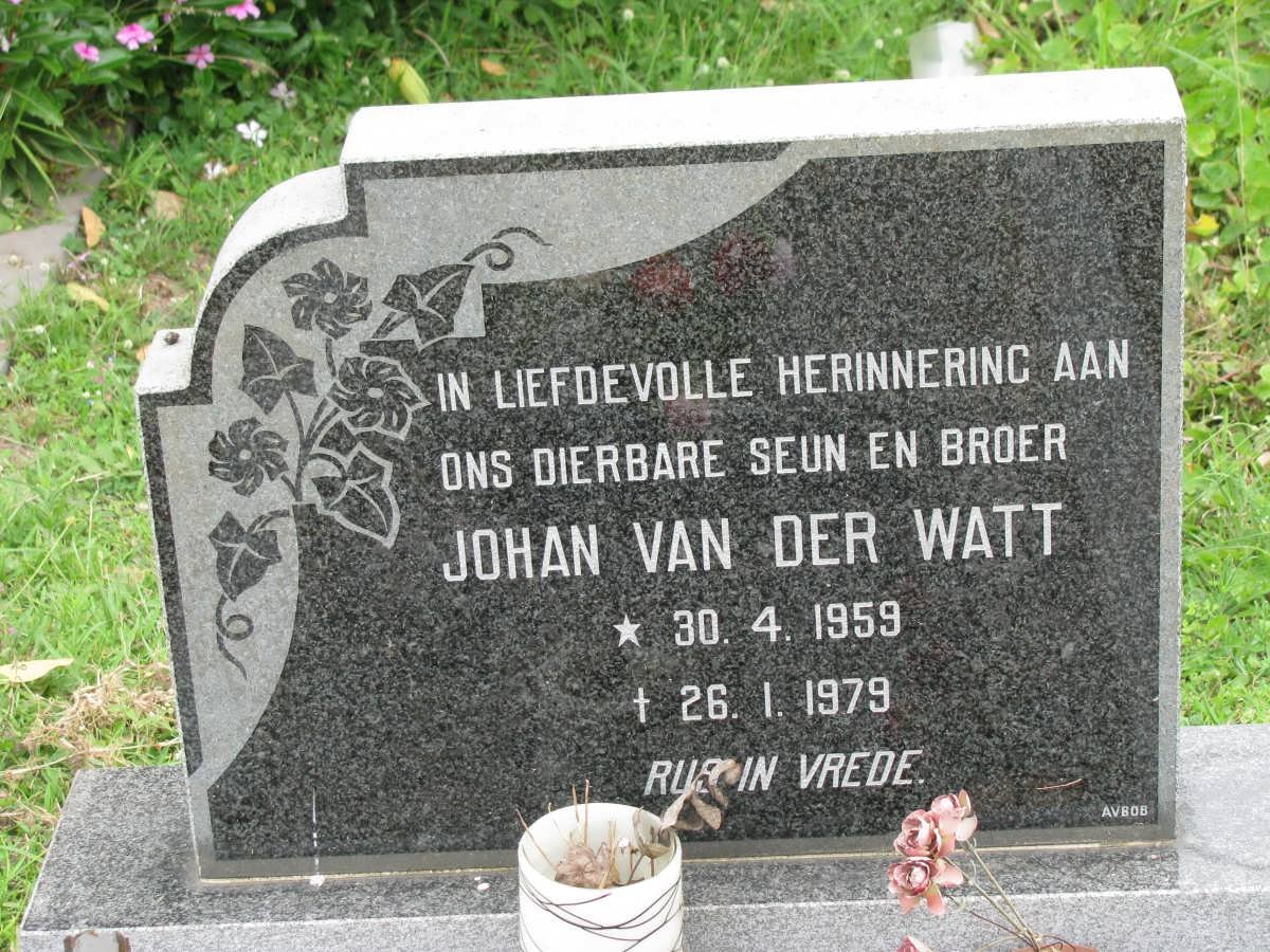 WATT Johan, van der 1959-1979