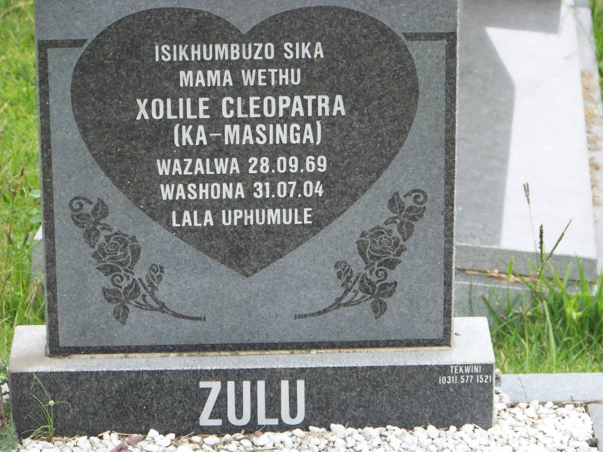 ZULU Xolile Cleopatria 1969-2004
