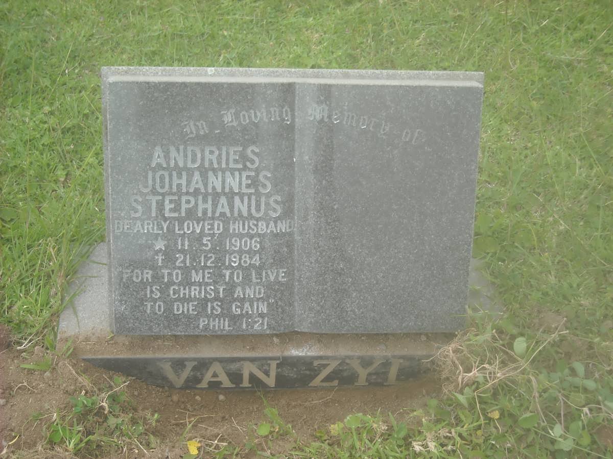 ZYL Andries Johannes Stephanus, van 1906-1984