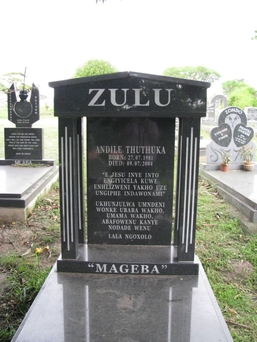 ZULU Andile Thuthuka 1981-2004
