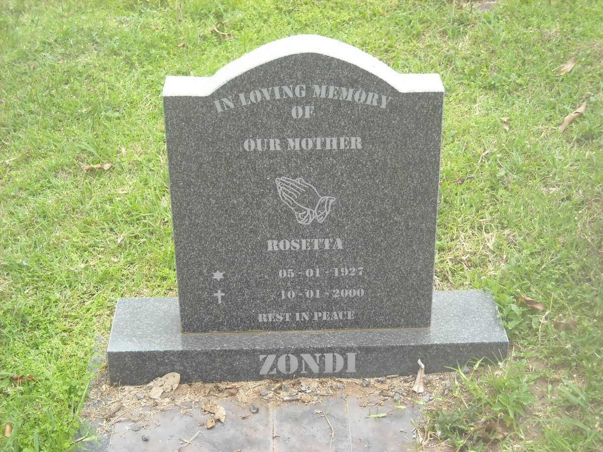 ZONDI Rosetta 1927-2000