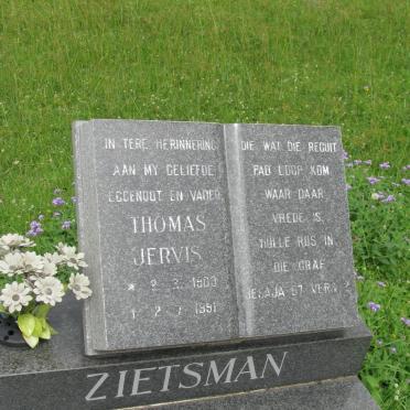 ZIETSMAN Thomas Jervis 1903-1991 &amp; Margaretha Elizabeth 1913-2002