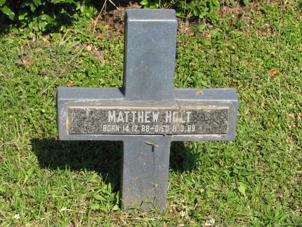 HOLT Mathew 1988-1989