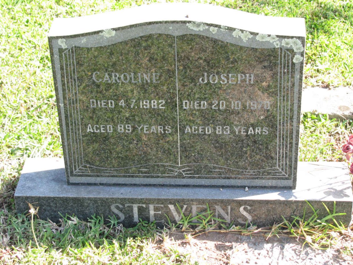 STEVENS Joseph -1970 &amp; Caroline -1982