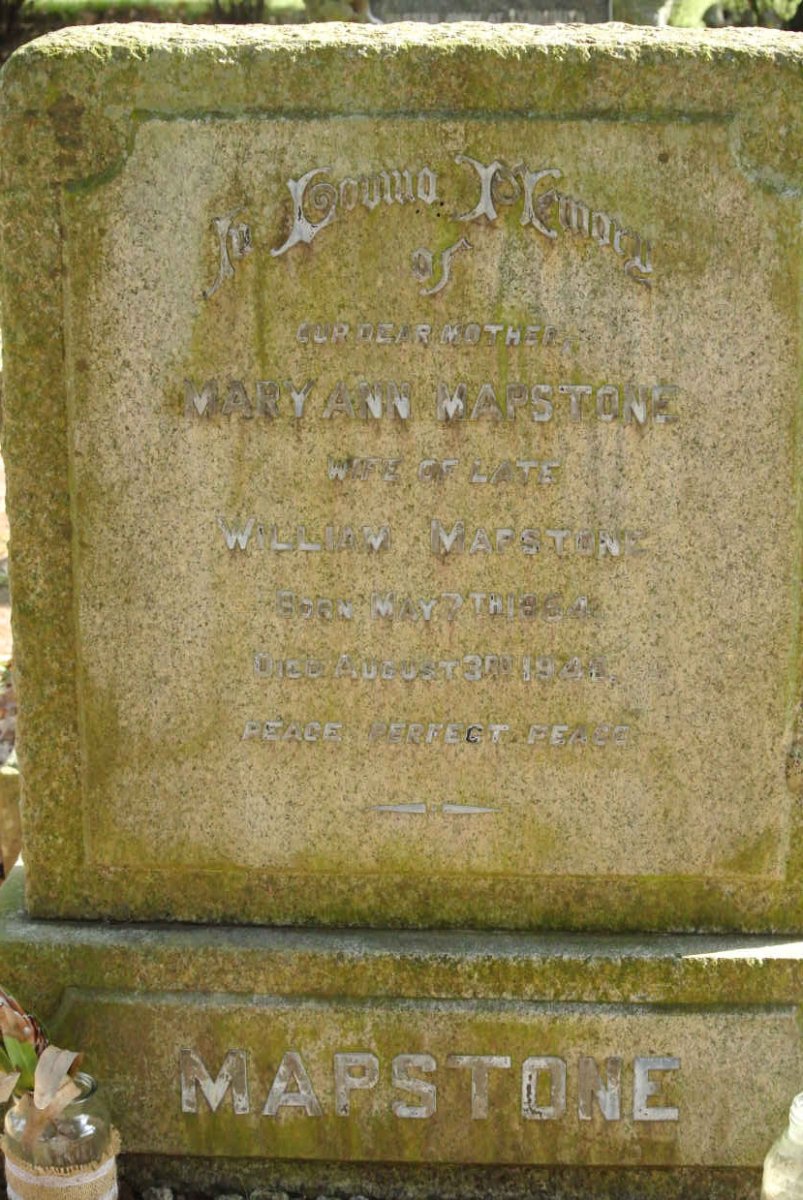 MAPSTONE Mary Ann 1864-1946