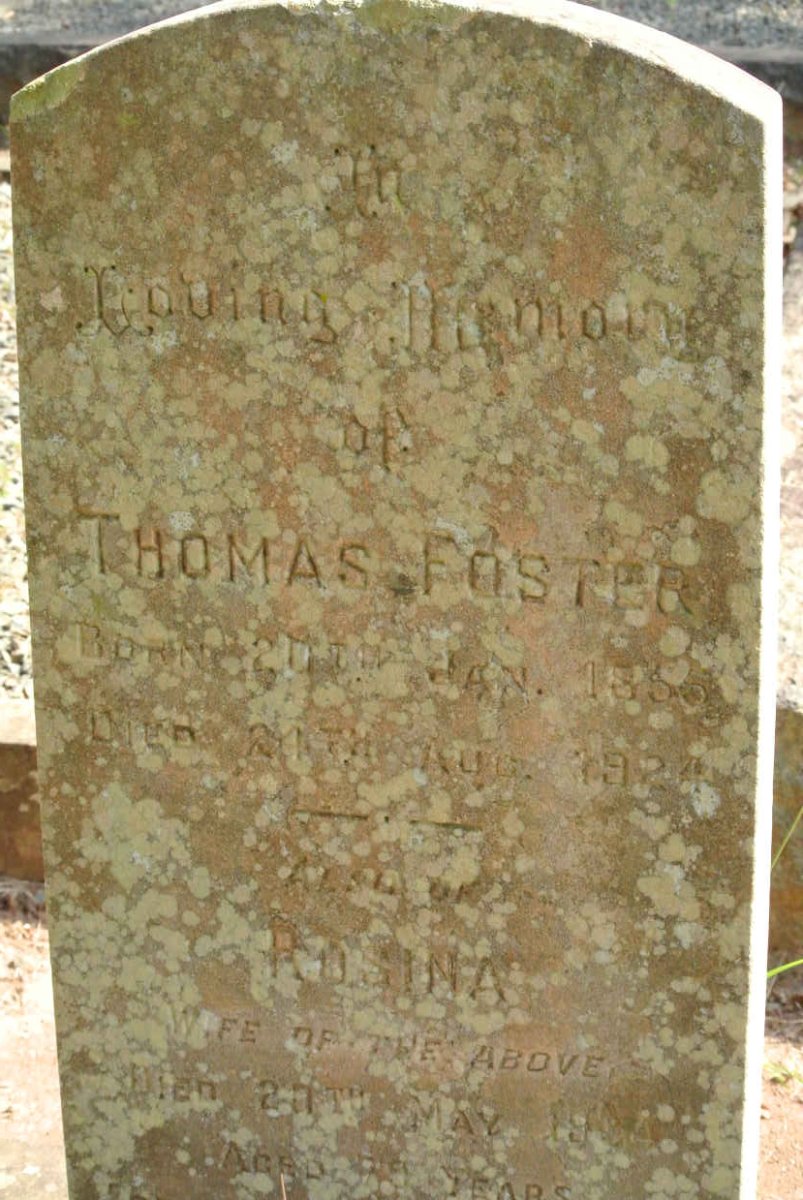 FOSTER Thomas 1855-1924 &amp; Rosina -1934
