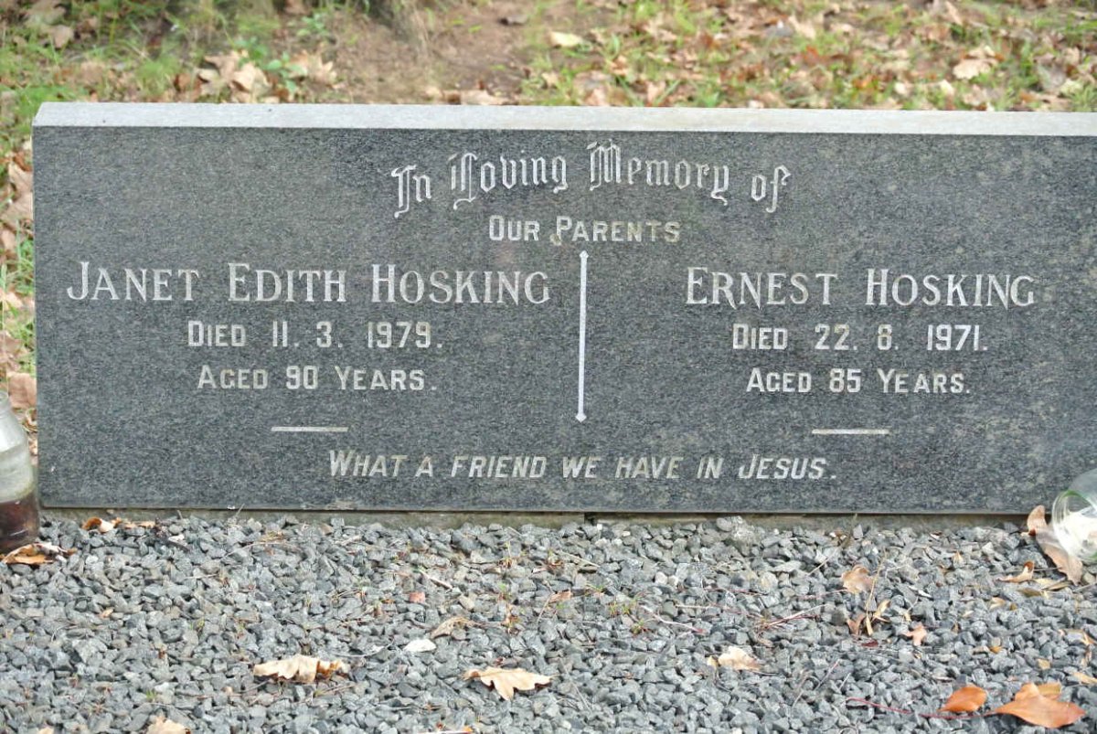 HOSKING Ernest -1971 &amp; Janet Edith -1979